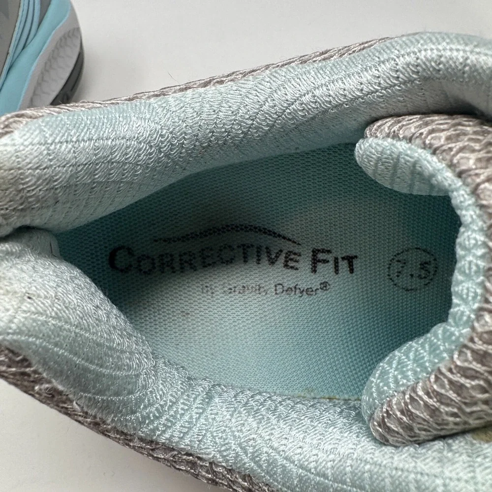 GDEFY‎ Gravity Defyer Corrective Fit Walk Gray Blue Gym Shoes Women's Size 7.5